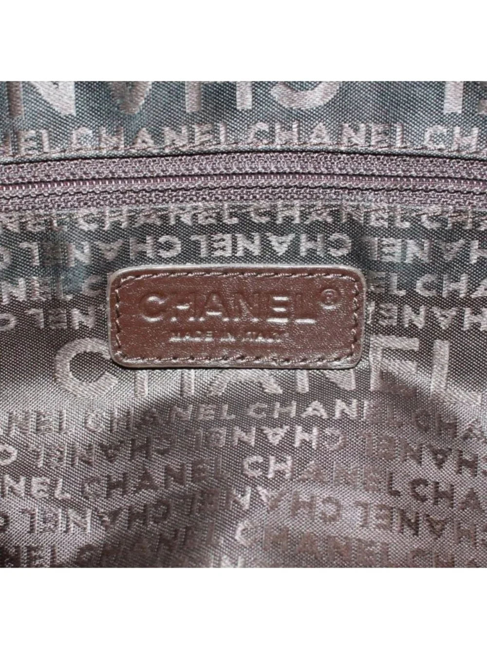 Chanel Choco Bar Mini Caviar Leather Dark Brown Boston Bag Silver